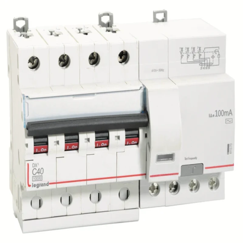 Legrand DX3 RCBOs - Four Pole 415 V~ (40A - 100mA) Type - AC
