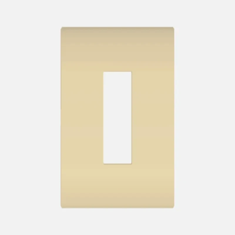 NORISYS CUBE Series 1M Smart Plate with Frame (Matt Gold & Cocoa Brown)