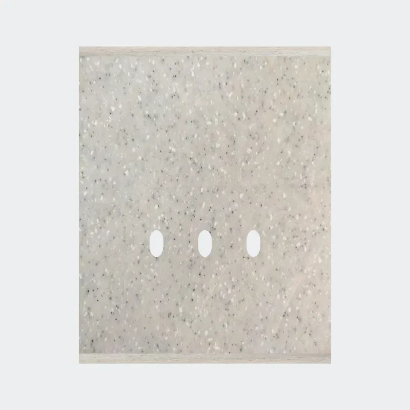 Norisys TG9 3M Solid Marble Finish Plate with 3 holes