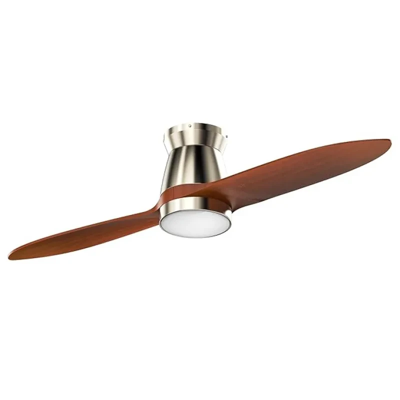 Sturlite Twinsync 1320mm 2 Blades Smart Ceiling Fan with Remote| 2-Way Rotation BLDC Motor| Voice on Command Operation (Siri, Google, Alexa, IHome)| IOT with (3 in 1) Dimmable Light - Walnut