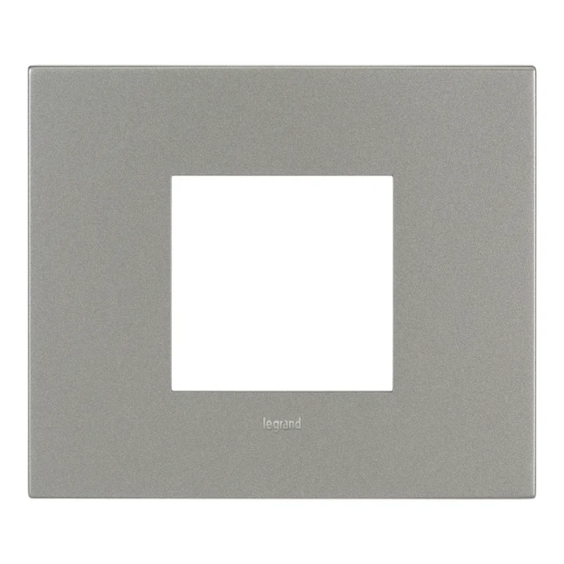 Legrand Arteor Square Cover Plate w Overmoulded Frame for Shaver Socket 3 Module (Magnesium & Champagne)