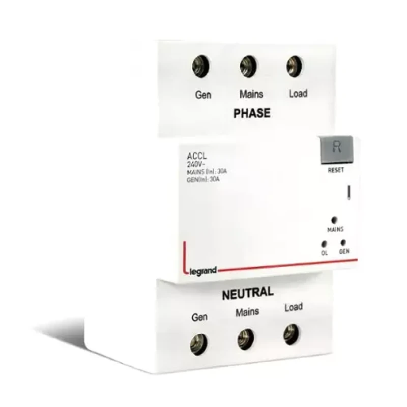 Legrand ACCL - SPN 30 - 240V~ 15A (Automatic changeover with current limiter)