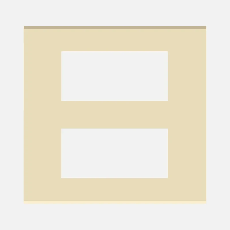 NORISYS CUBE Series 14M Flat'5 Plate with Frame (Matt Gold & Cocoa Brown)