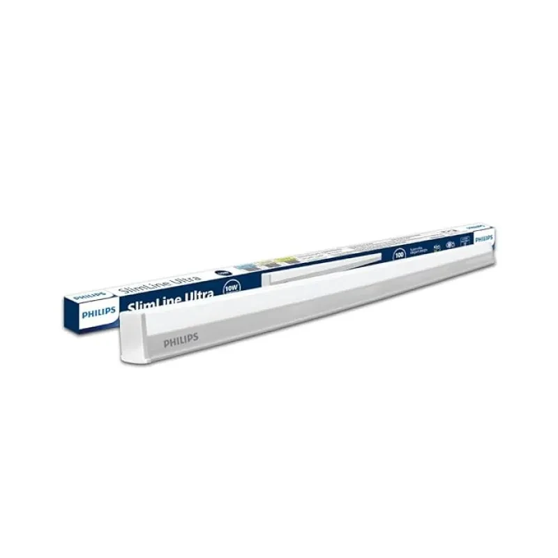 PHILIPS 10-watt LED Batten -Tubelight | Slimline Ultra Compact 2-ft LED Batten for Living Room & Bedroom | Cool Day Light, Pack of 1