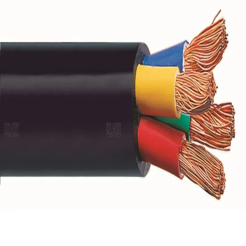 Polycab 10 Sqmm 4 Core FR PVC Insulated Industrial Flexible Cable Black (100 Mtrs)