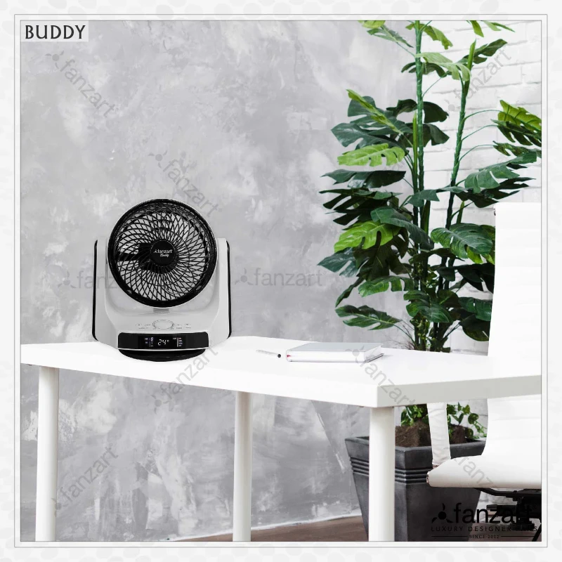 Fanzart Buddy – Compact table fan with 3D oscillation, eco feature and Remote Control from Smart Series