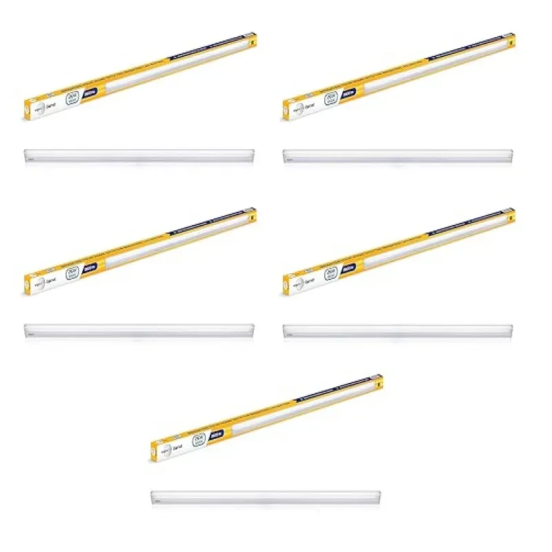 wipro Garnet 26W LED Batten for Living Room & Bedroom | Bright & Energy Efficient Tubelight for Home | Cool Day Light (6500K) with 2600 lumen|4Feet, Pack of 5