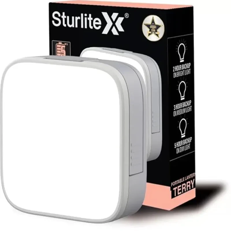 Sturlite Terry 45W LED Portable Lantern| 1200mAh Rechargeable Li-ion Battery| Upto 5Hrs Long Battery Back Up| 3 Brightness Modes with Type-C Charging Cable LED Lamp - (Pack of 1)