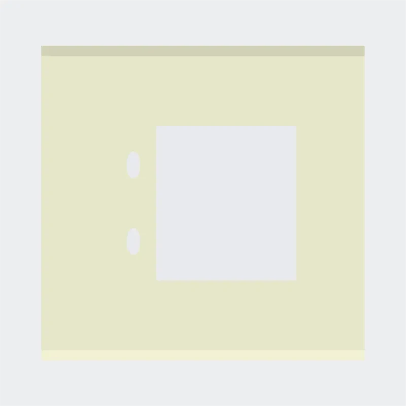 Norisys TG9 4M Solid Glass Plate with 2 holes + 3M Window