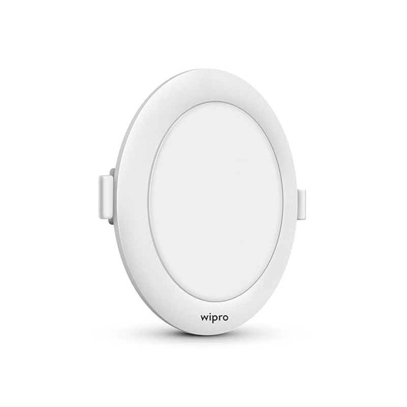 Wipro Garnet 15W Round LED Alpha Panel | Cool Day White (6500K) | Recessed Down Light for False Ceiling | Cutout - 153mm | Pack of 1