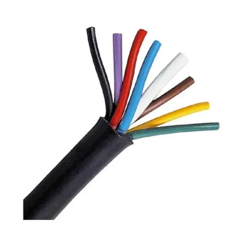 Polycab 1 Sqmm 8 Core FR PVC Insulated Industrial Flexible Cable Black (100 Mtrs)