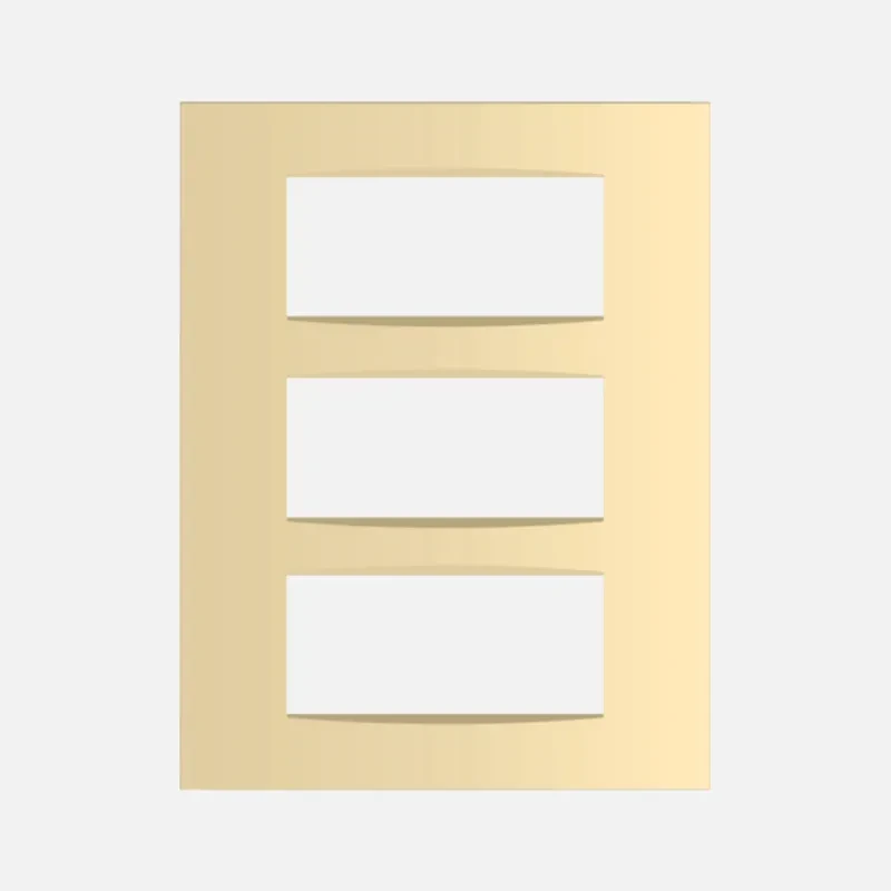 NORISYS CUBE Series 21M Vector Plate with Frame (Matt Gold & Cocoa Brown)