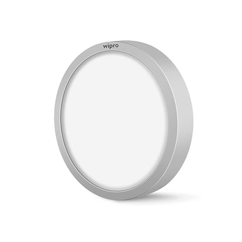 Wipro Polycarbonate Garnet 6W Rimless Round Led Surface Panel Neutral White Light (4000K) Elegant Rimless Design for Wider Spread of Light Surface Mounted Led Down Light for Ceiling Pack of 2