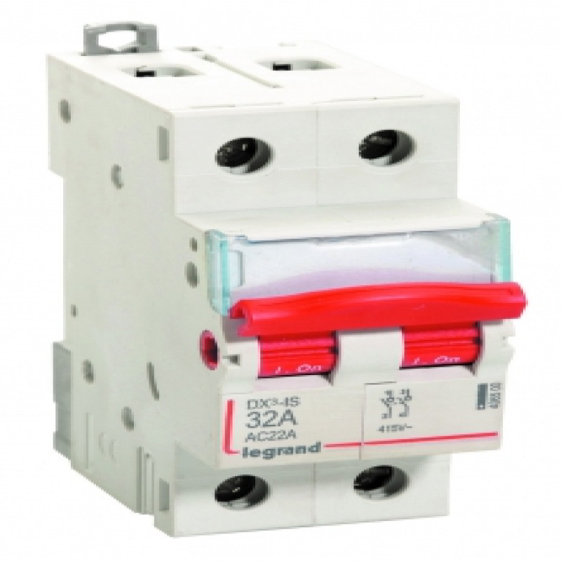 Legrand DX3 Isolators - Double Pole 240 V~ (32A)