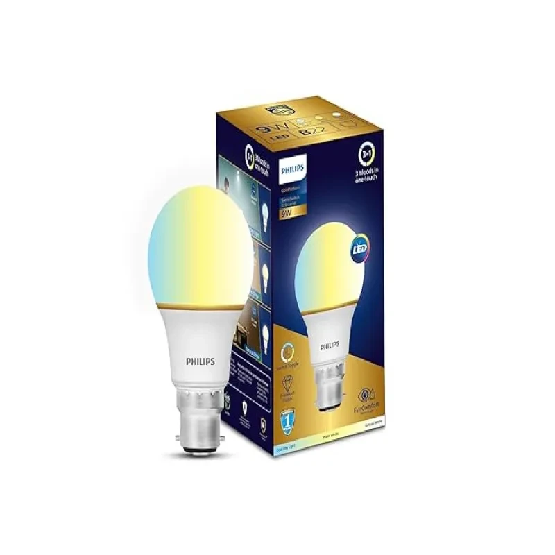 PHILIPS 9W B22 LED Bulb | 3 Colors in 1 LED Bulb | Scene Switch Bulb for Home & Decoration | Color: Tunable White | Pack of 1 | Gold Perform Series