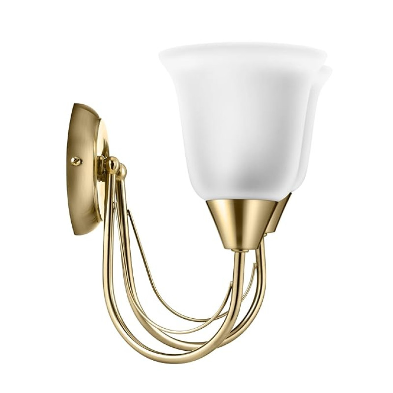 wipro BeuHome Double Wall Light BW05 | Premium Indoor Decorative Light with Frosted Glass | Contemporary Sleek Design | Surface Mounted Classic Wall Light | E27 (2H, Brush Bronze)