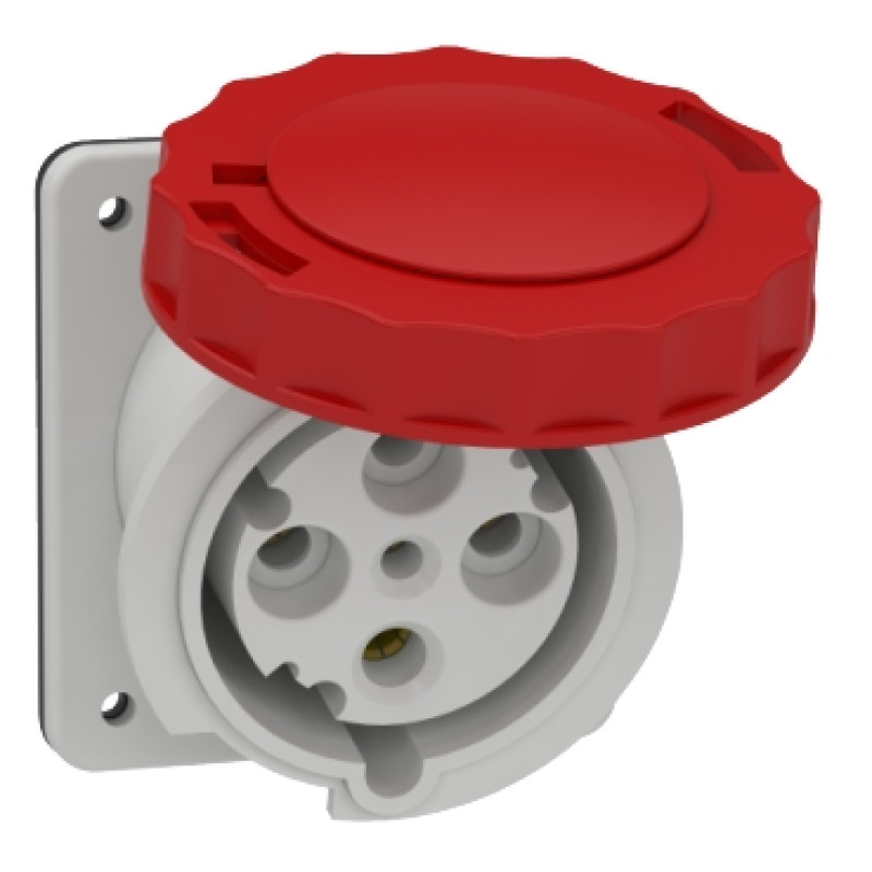 Schneider 63A 3P + E Industrial socket - IP67 380...415 V AC Panel ( 81282)