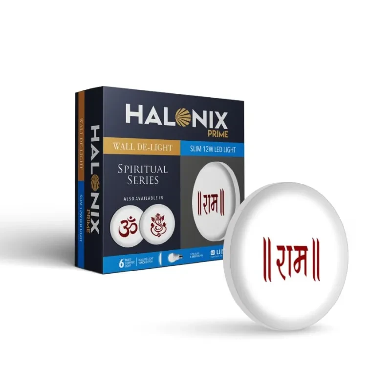 Halonix Polycarbonate 12W Round Ram Wall De-Light Spiritual Series (Cool Day Light)