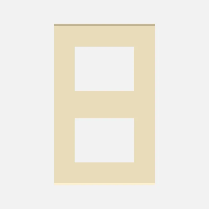 NORISYS CUBE Series 8M(V) Flat '5 Plate w Frames (Matt Gold & Cocoa Brown)