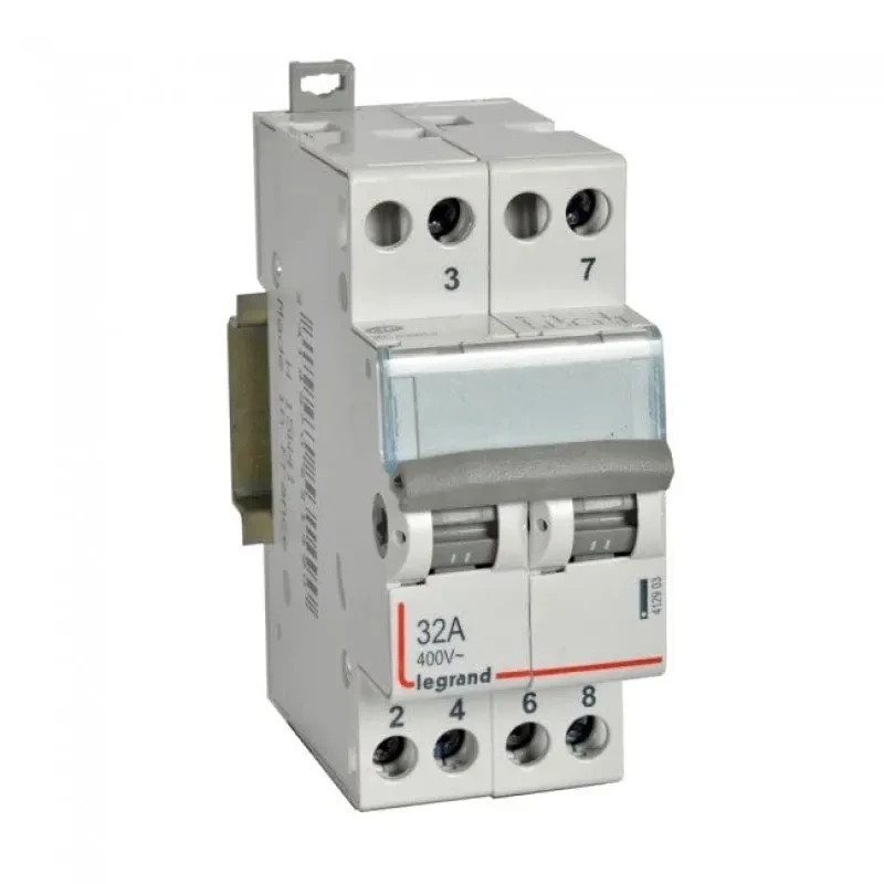 Legrand DX3 Changeover switches - 32A 2Pole 2Way with center off - 400V AC
