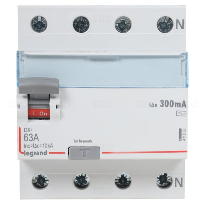Legrand DX3 RCCBs - Four Pole 415 V~ (63A - 300mA) Type -AC