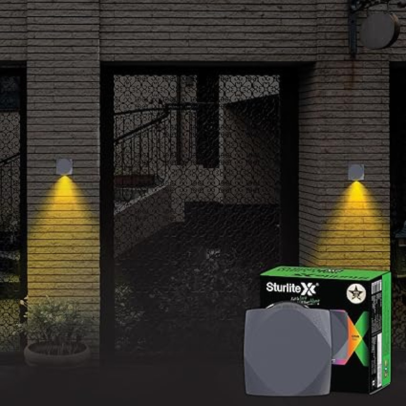 Sturlite Uniko 2Watt 1-Way LED Wall Light| 3K Color Temperature| Corrosion & Scratch Resistant| Aluminum Body with IP65-Weather Protection| Indoor & Outdoor Wall Mount Decorative Light - Pack of 1