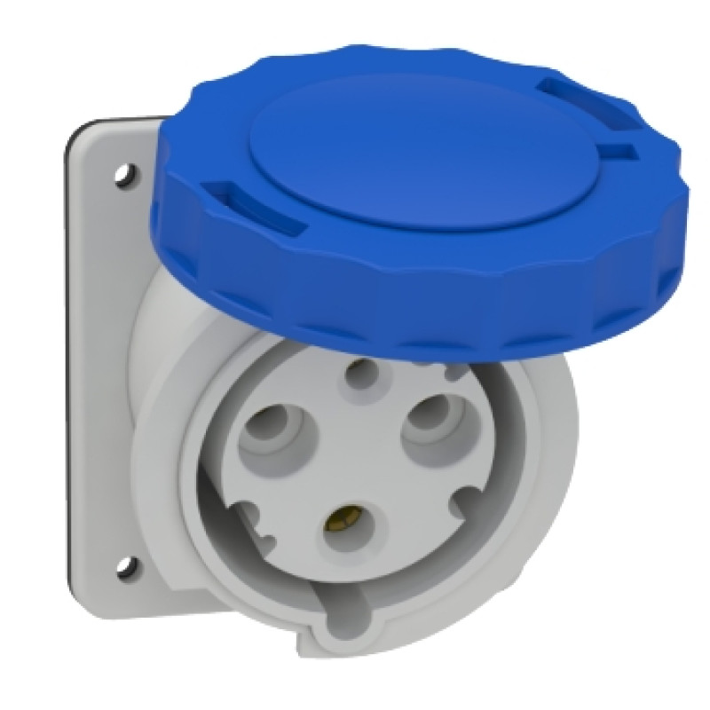 Schneider 63A 2P + E Industrial socket - IP67 200...250 V AC Panel ( 81278)