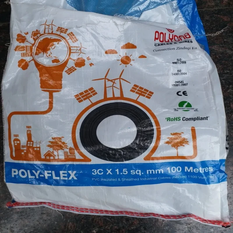 Polycab 1.5sqmm 3Core Industrial Multicore Flexible Cable (100 Mtrs)
