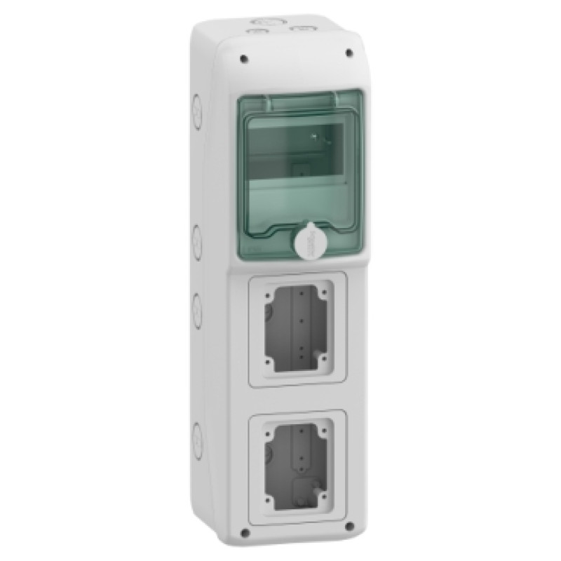 Schneider WeatherProof Enclosure (suitable to mount modular devices 16A / 32A sockets ) - Power outlet - 5 module 2 opening - ( 13178 )