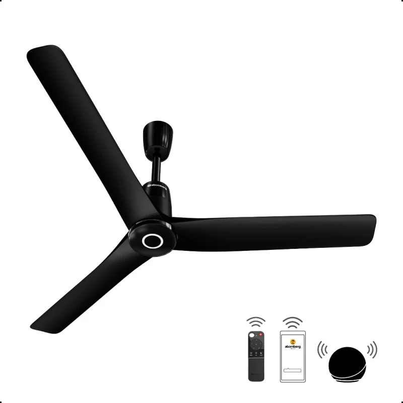 Atomberg Aris Contour Smart 1200 mm BLDC Ceiling Fan with IoT, Remote Control & Ring Light LED for Speed Indication