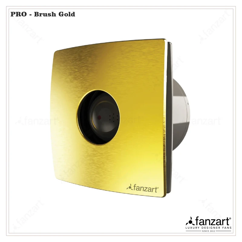 fanzart Pro 6” Brush Gold- Ventilating Premium Exhaust Fan with Ultra Silent Technology