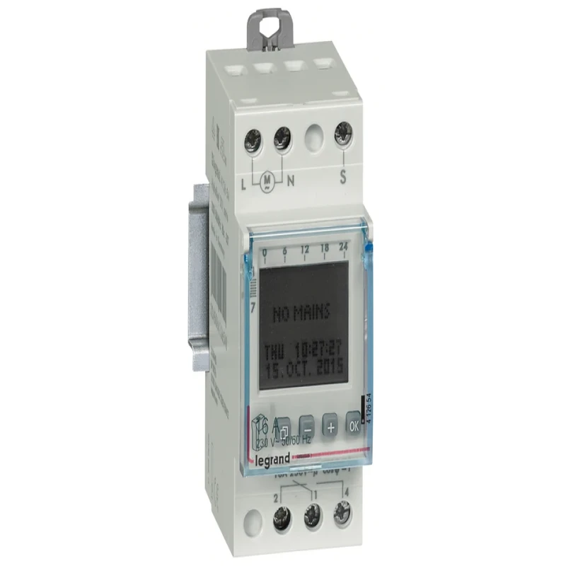 Legrand DX3 Time Switches -  AlphaRex3 D21 astro, 1 output 16A - 250V~ 50/60 Hz Programmes 1 Channel (2Pole)