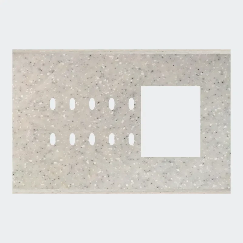 Norisys TG9 8M Solid Marble Finish Plate with 10 holes + 3M Window