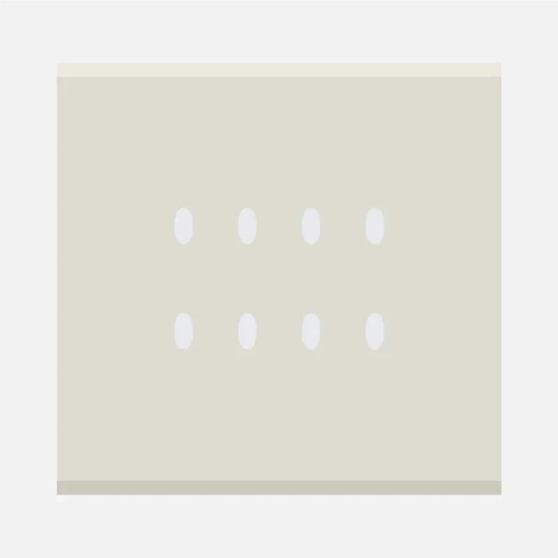 Norisys TG9 4M Solid Glass Plate with 8 holes