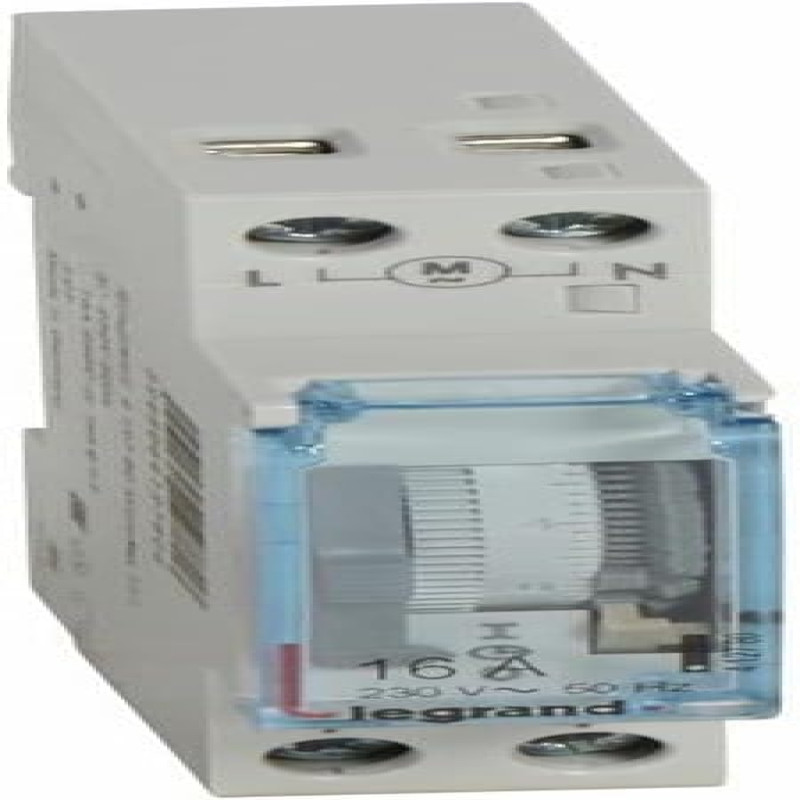 Legrand DX3 Programmable Time Switches - Vertical Dial N/O Contact - without working Reserve-Minimum Switching time: 15min (1M)