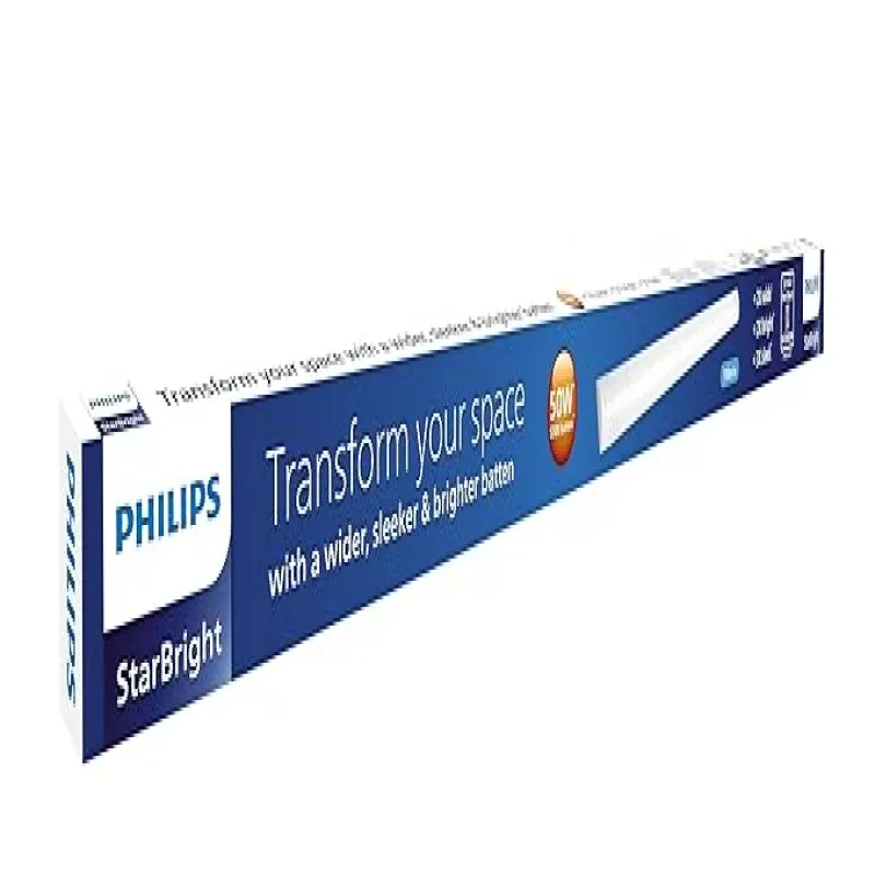 PHILIPS 50-watt LED Batten - Tubelight | StarBright Compact 4-ft Decorative Modern LED Wall Tubelight for Living Room & Bedroom | Cool Day Light, Pack of 1