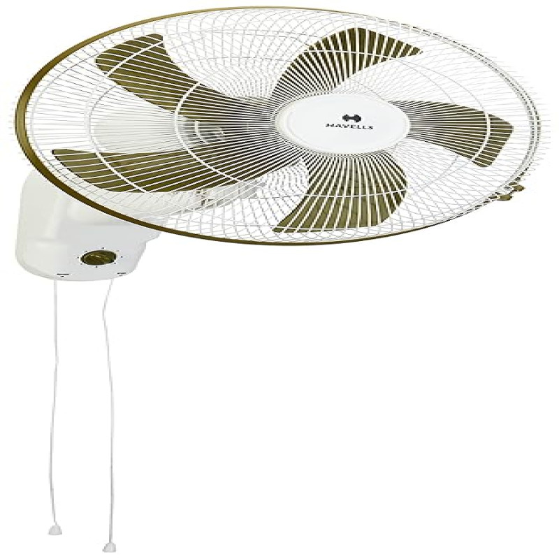 Havells Pentaforce 400mm Wall Fans (White Green, Pack of 1)