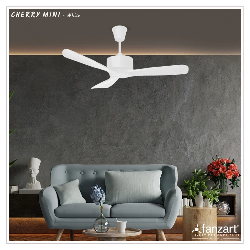 Fanzart Cherry Mini – 36″ Modern Wooden Fan with 3 Customizable Hand Crafted Natural Wooden Blades