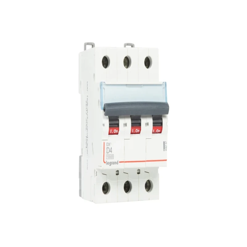 Legrand DX3 AC MCBs - D Curve Triple Pole 415 V~ (4A)