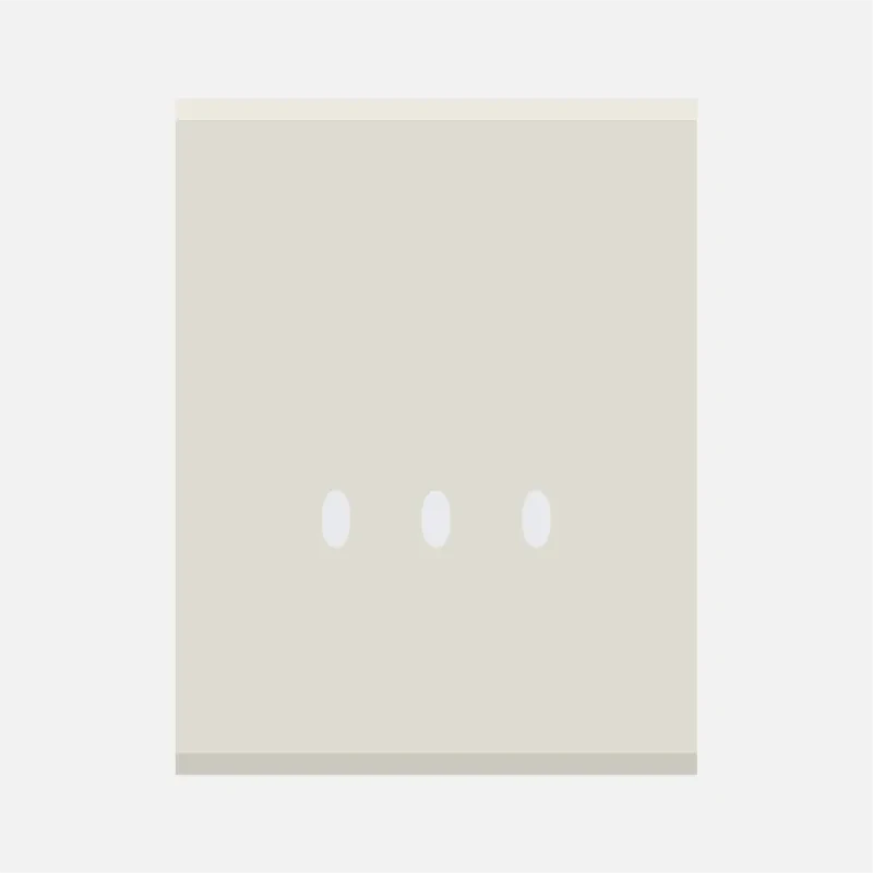 Norisys TG9 3M Solid Glass Plate with 3 holes