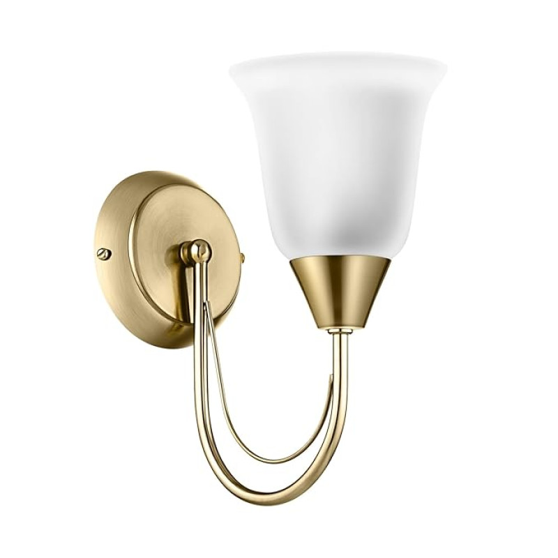 wipro BeuHome Single Wall Light BW05 | Premium Indoor Decorative Light with Frosted Glass | Contemporary Sleek Design | Surface Mounted Classic Wall Light | E27 (1H, Brush Bronze)