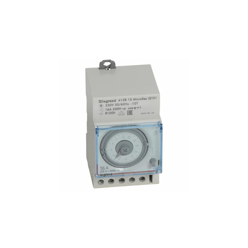 Legrand DX3 Programmable Time Switches - Horizontal Dial Changeover Switch - with 100h working Reserve-Minimum Switching time: 15min (3M)