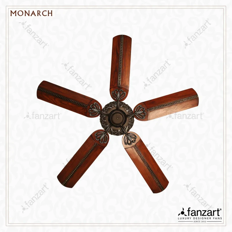 Fanzart Monarch- 52″ Classic fan with 5 x Machine Polished Special wooden blades