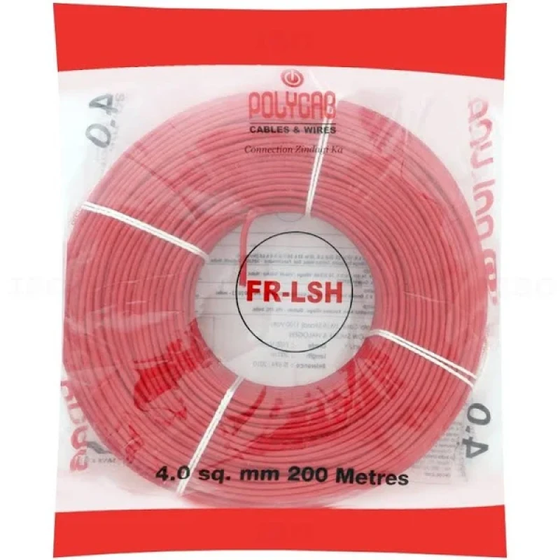 Polycab FRLS-H 4 Sq mm PVC Insulated INDUSTRIAL - HOUSE Wire (300 Mtrs)