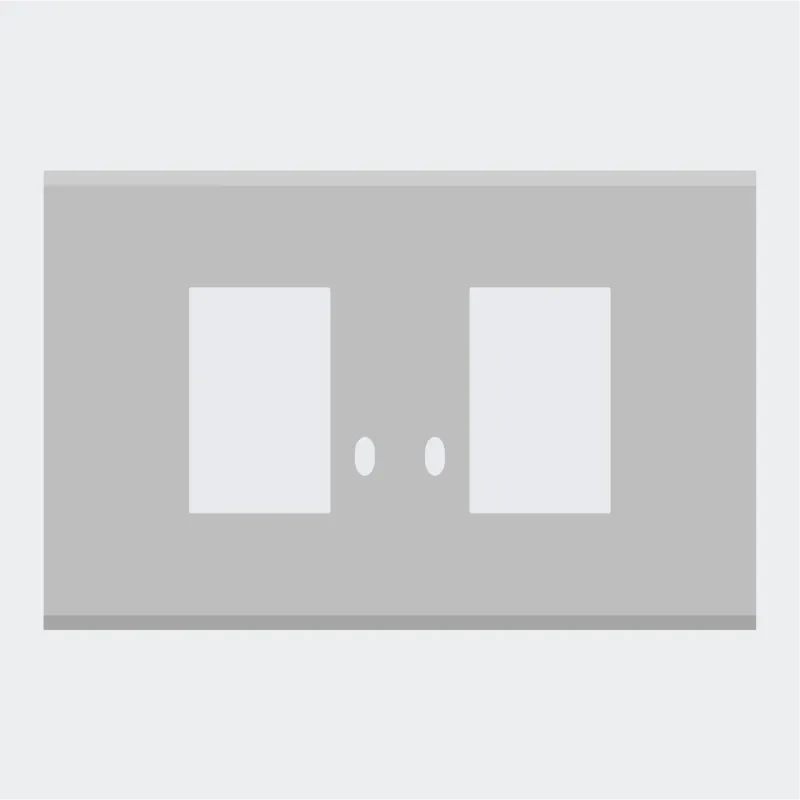 Norisys TG9 6M Solid Aluminum Plate with 2 holes + 2 x 2M Window