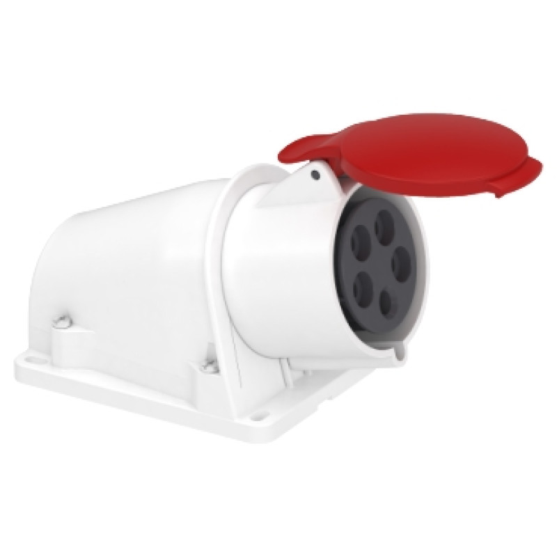 Schneider 32A 3P +N+ E screw-socket-angled - IP44 380...415 V AC - (PKF32W435)