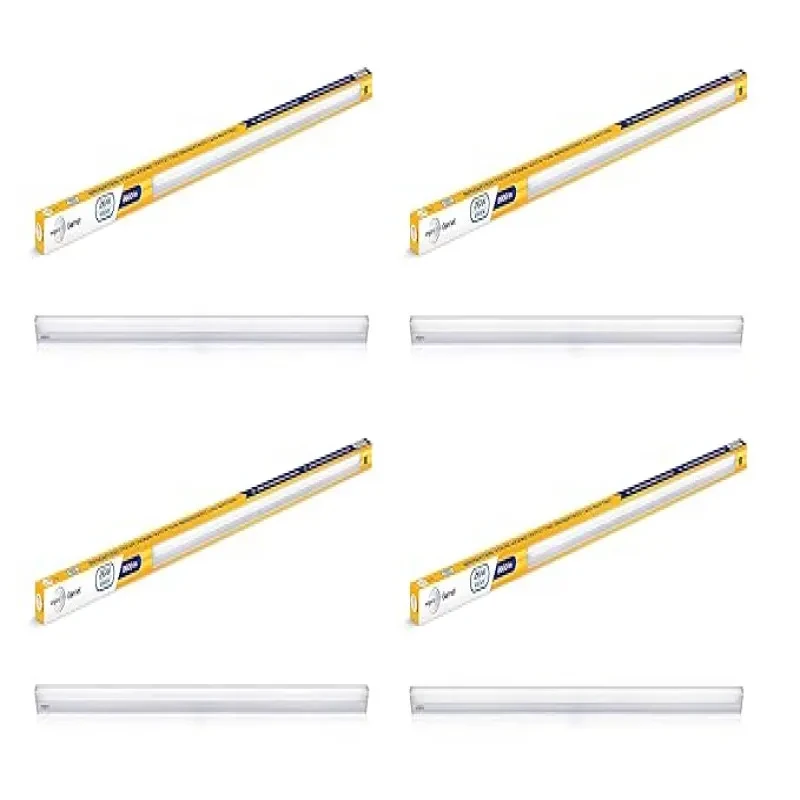 wipro Garnet 26W Led Batten For Living Room & Bedroom | Bright & Energy Efficient Tubelight For Home | Cool Day Light (6500K) With 2600 Lumen|4Feet, Pack Of 4