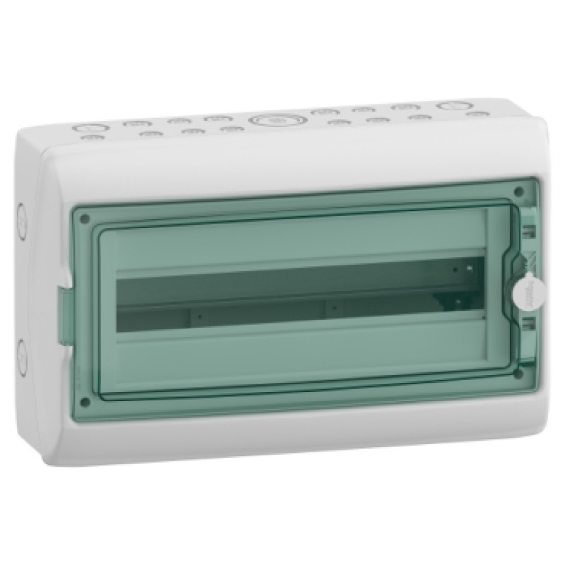 Schneider WeatherProof Mini Enclosures for modular devices (with terminal blocks) - IP65 - 1 row 18 module - (13432)