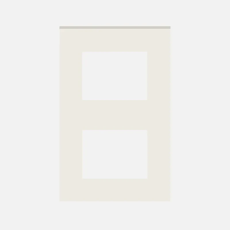 NORISYS CUBE Series 8M (Vertical) Solid Glass Plate with Frame ( Ice White & Metal Gray)