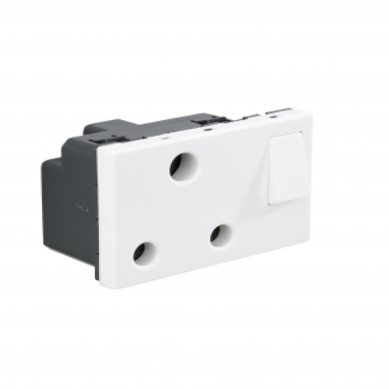 Legrand Arteor Socket w Switch 16A 3pin - 2P+E Indian - (3Module)
